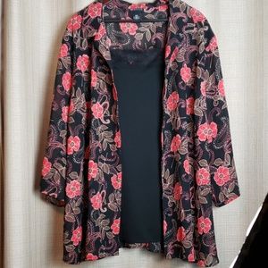 3 for $20 Maggie Barnes Plus Floral Cardigan w/ Shell Sz 34w